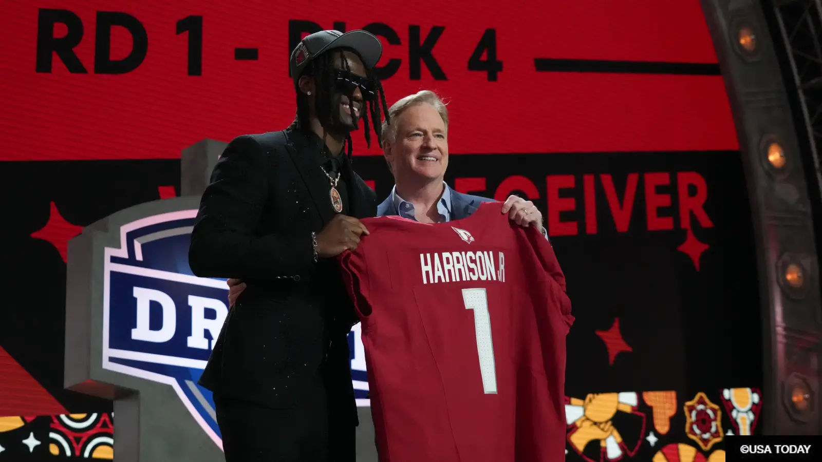 Marvin Harrison Jr. with Roger Goodell