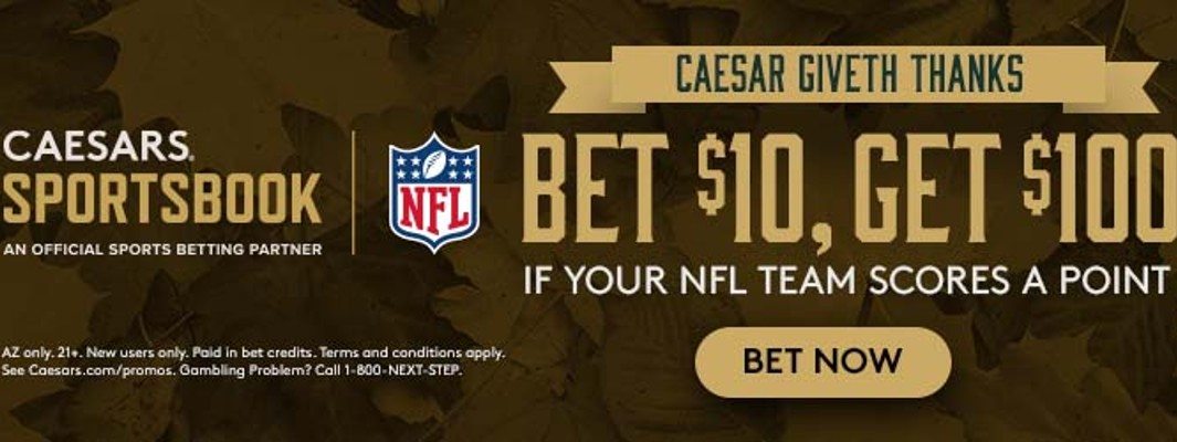 Caesars Offering Arizona Sports Betting Promo for Thanksgiving NFL Games